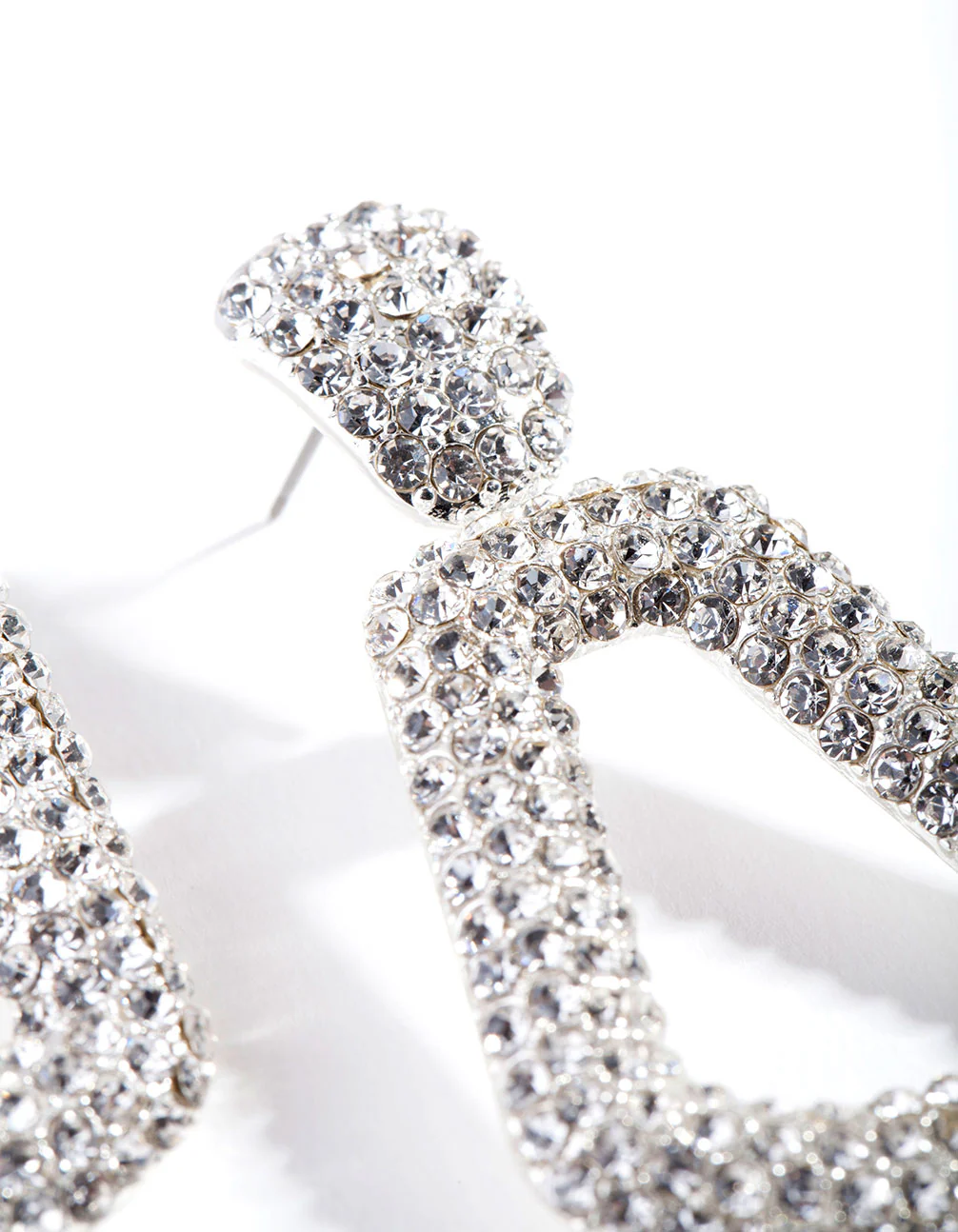 Diamante Mini Doorknocker Earrings - Image 3