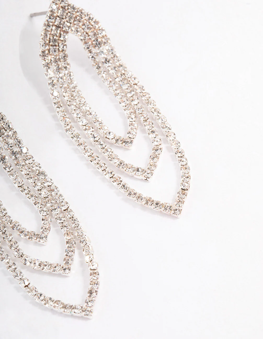 Silver Mini Oval Cupchain Earrings - Image 3