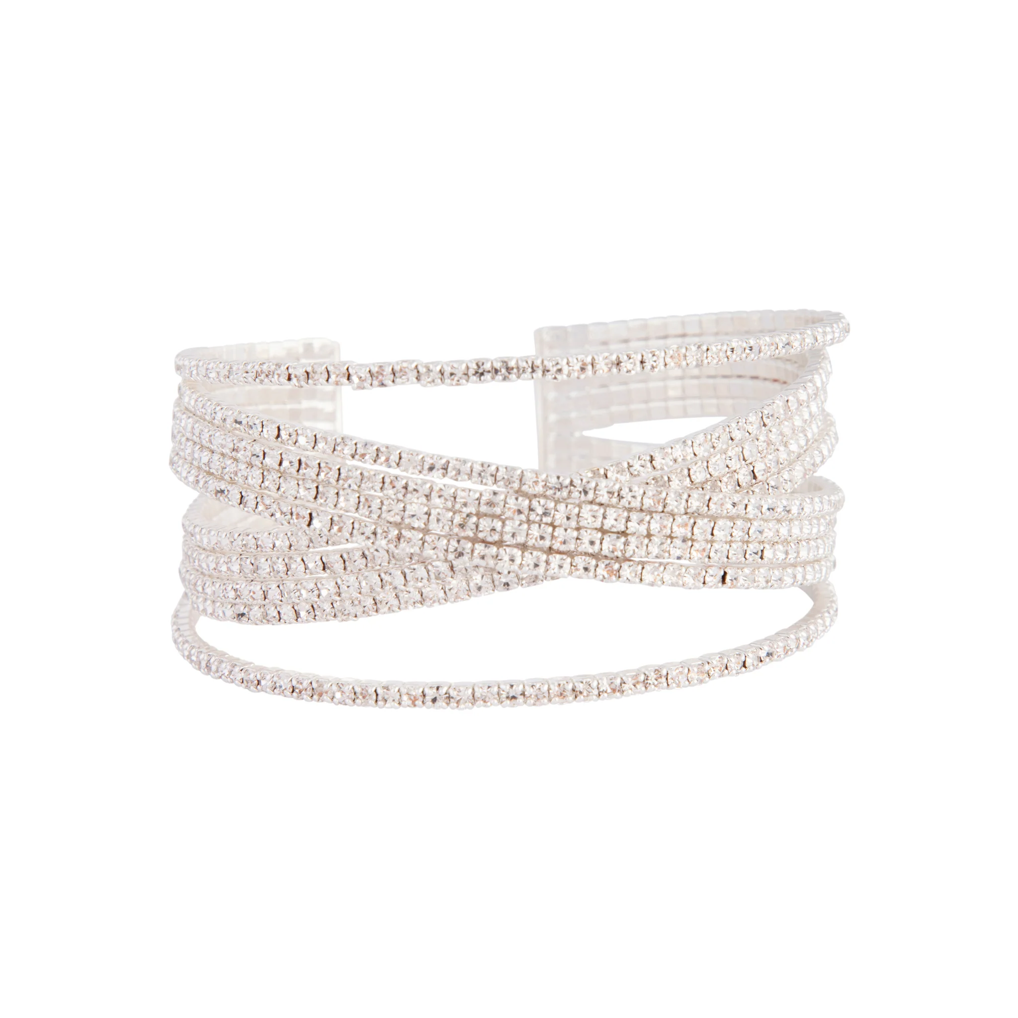 Silver Overlap Cup Chain Cup Bracelet - Image 2