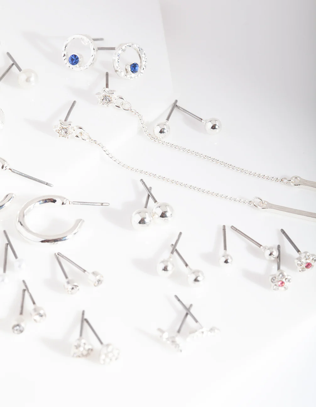 Silver Diamante Motif Earring 20 Pack - Image 3