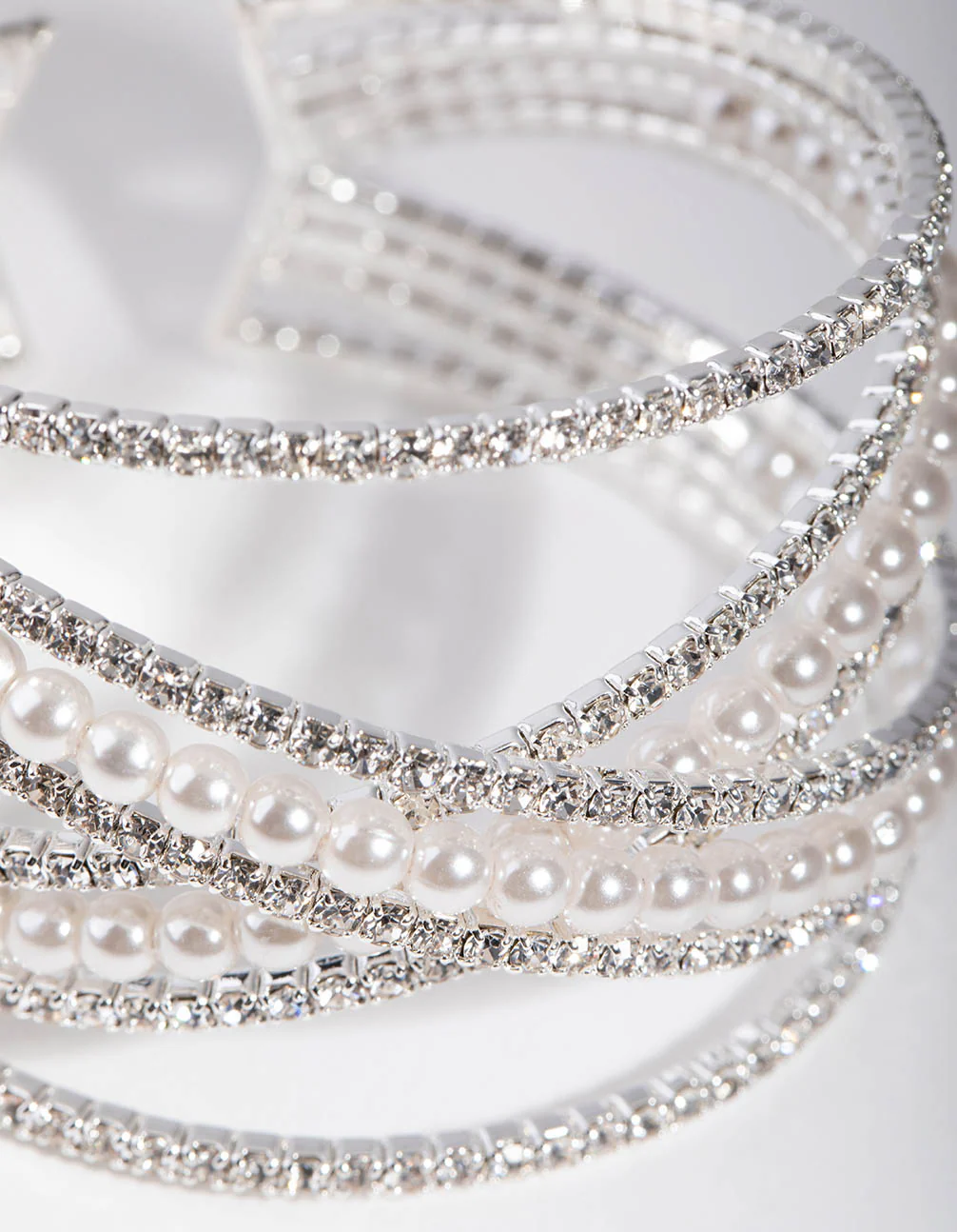 Silver Zigzag Pearl Bracelet - Image 2