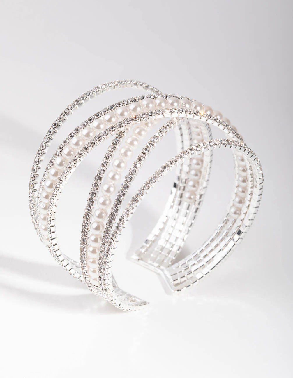 Silver Zigzag Pearl Bracelet - Image 3