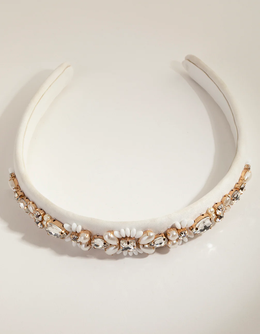 White Embellished Alice Band - Image 2