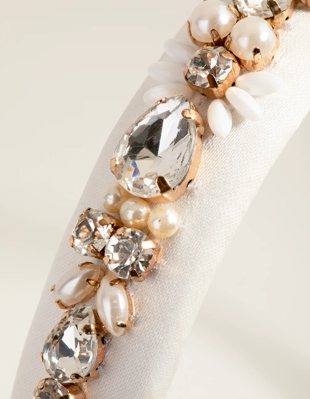 White Embellished Alice Band - Image 3