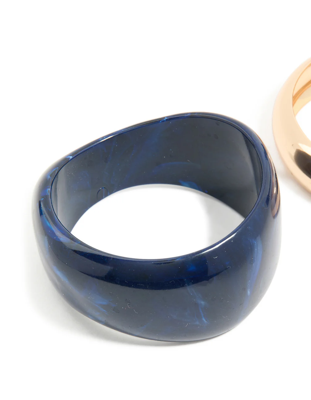 Dark Acrylic & Gold Bangles 2-Pack - Image 2