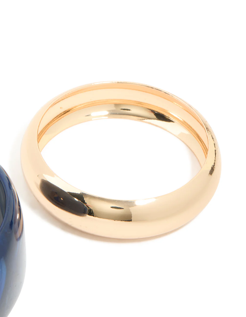 Dark Acrylic & Gold Bangles 2-Pack - Image 3