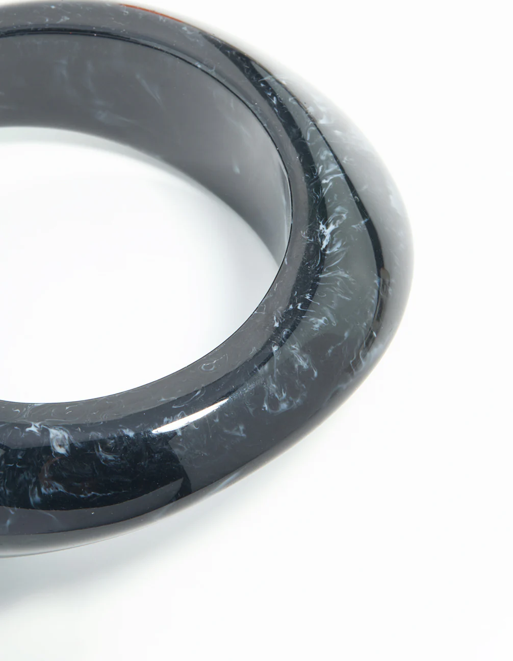Dark Blue Acrylic Organic Bangle - Image 2