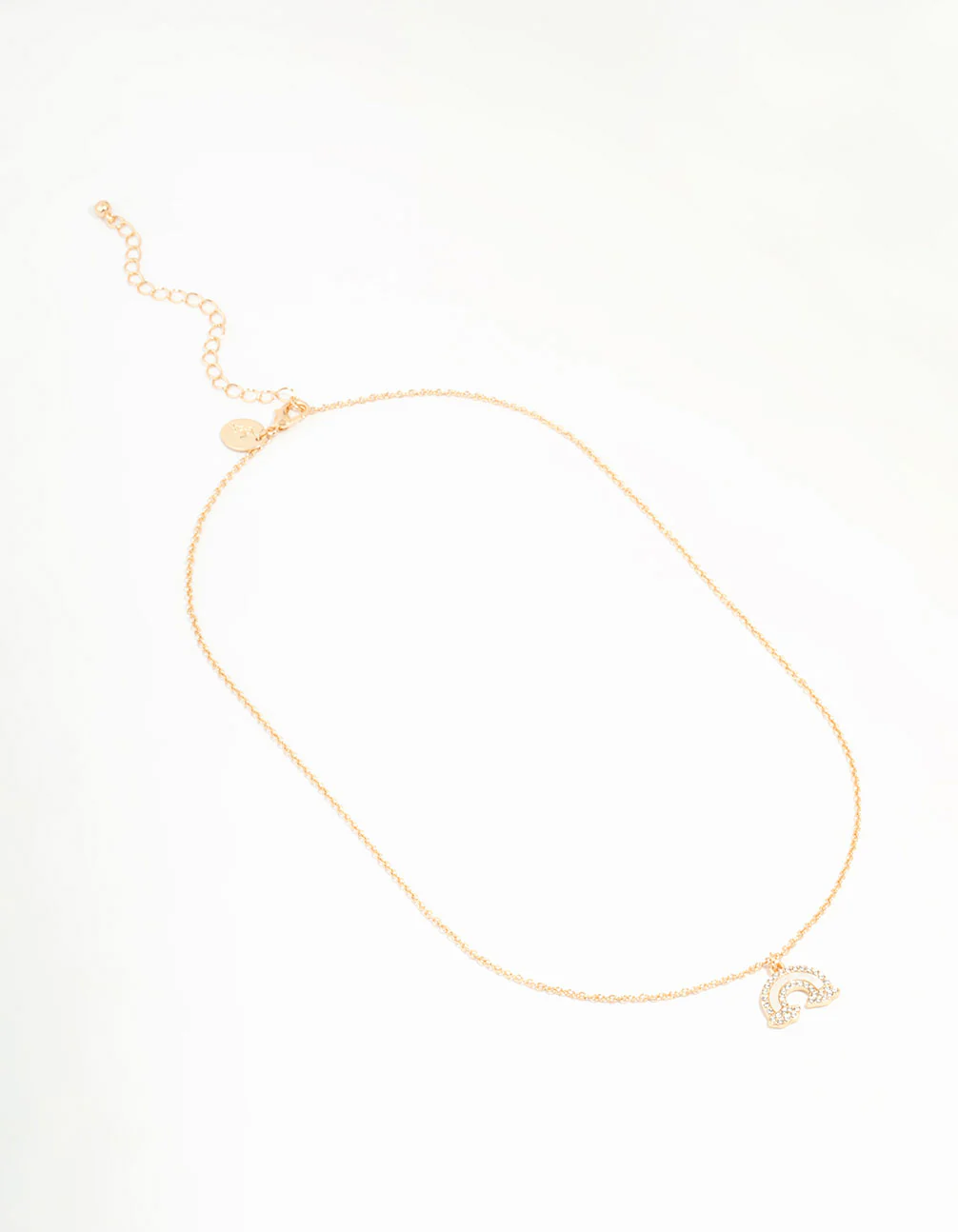 Gold Diamante Rainbow Necklace - Image 4