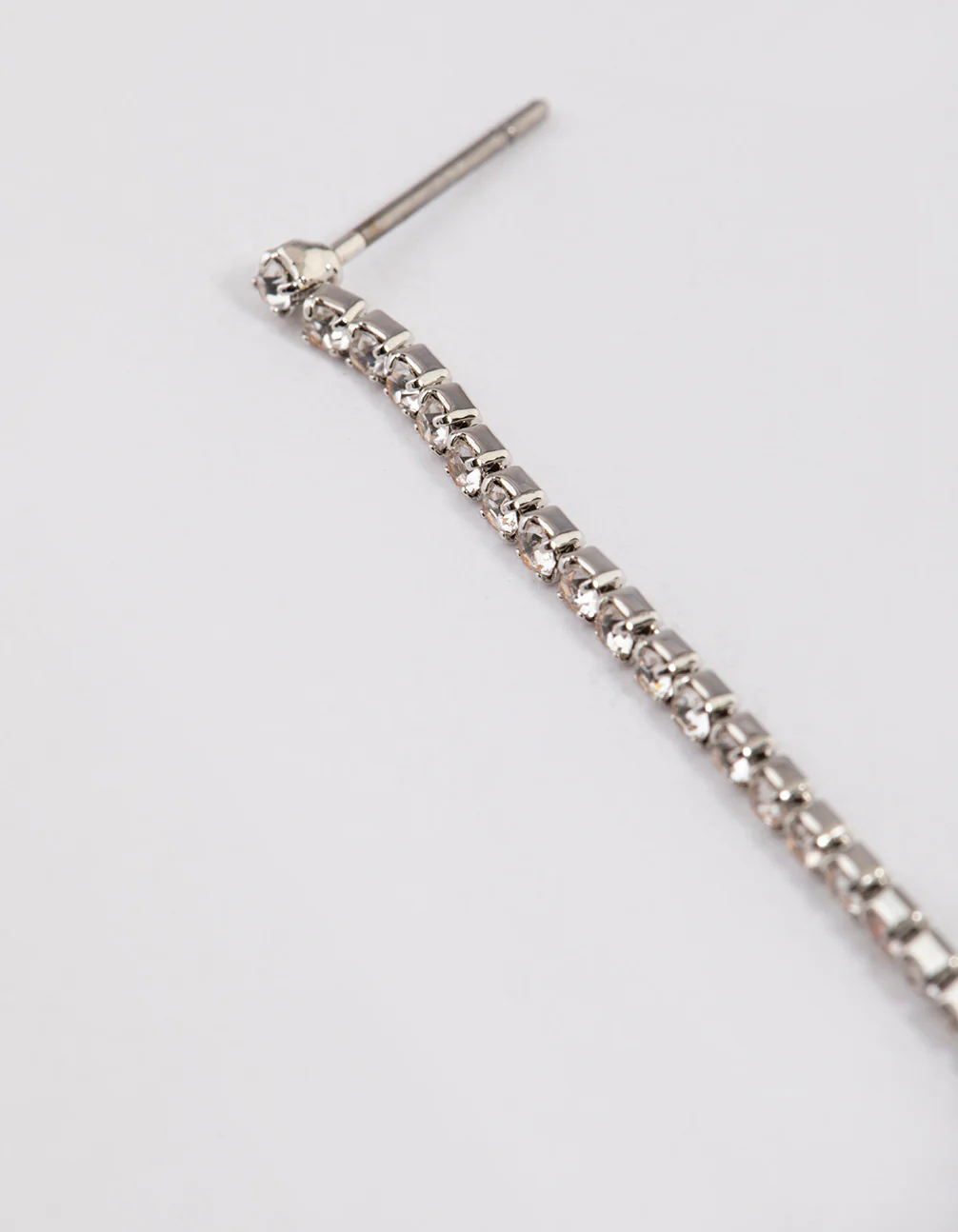 Silver Cup Chain Large Pearl Drop Earrings - Image 3