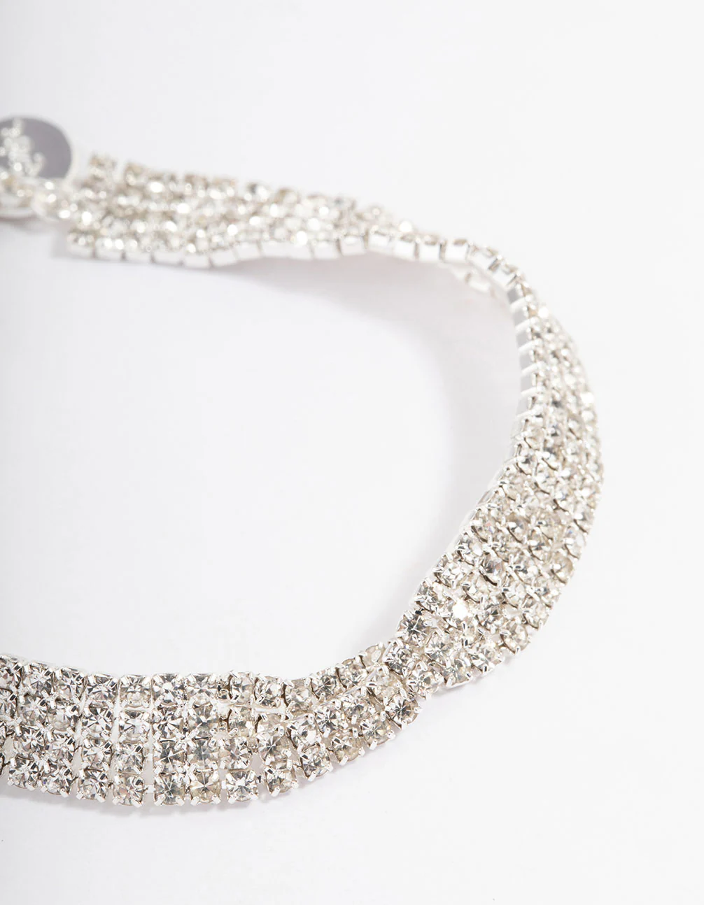 Silver Cup Chain Interlaced Tennis Bracelet - Image 2