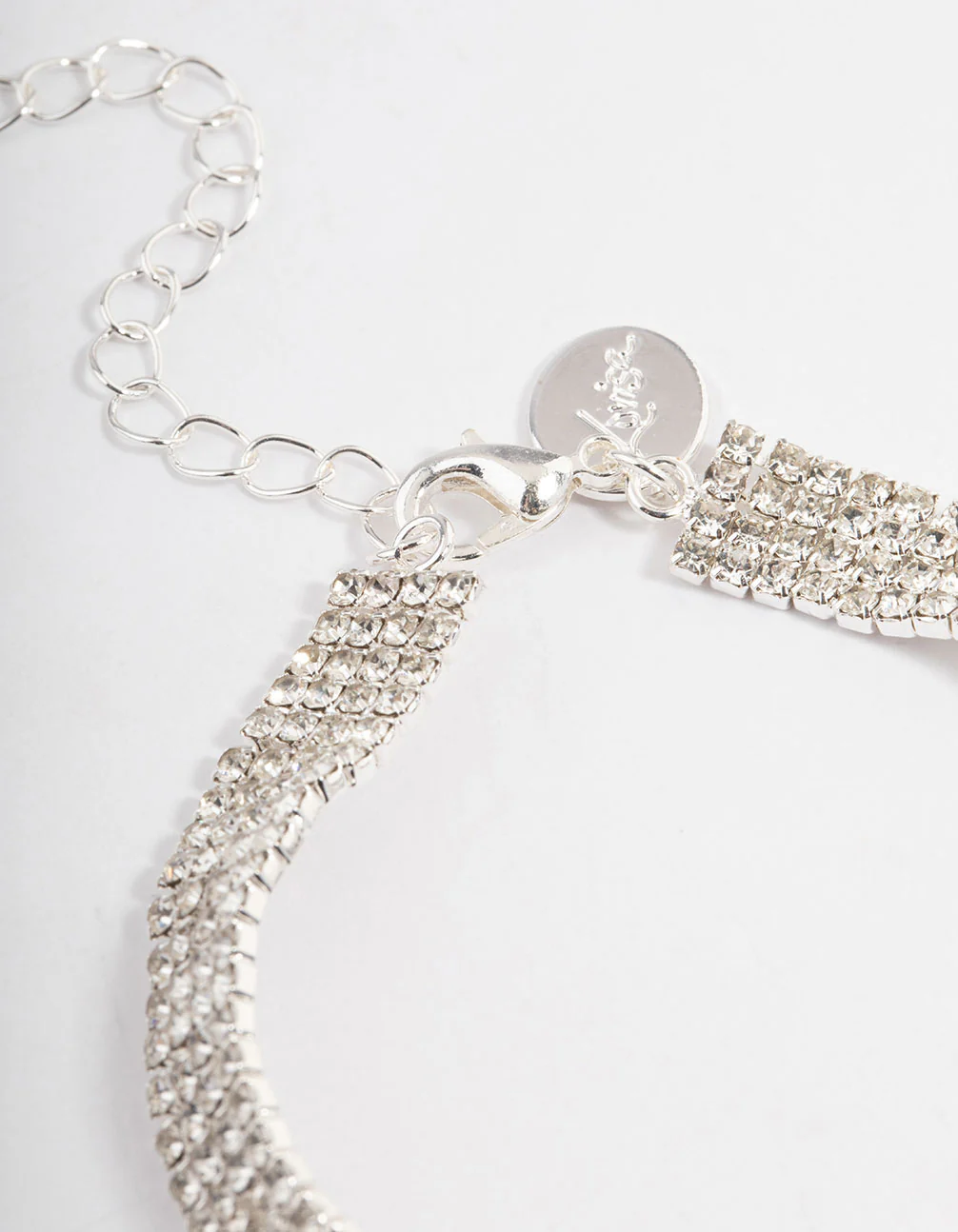 Silver Cup Chain Interlaced Tennis Bracelet - Image 3