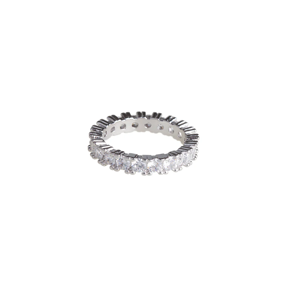 Diamond Simulant Gem Band Ring - Image 5