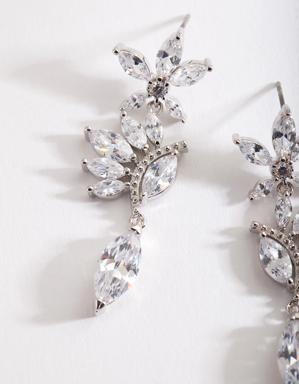 Marquis Blossom Drop Earrings - Image 2