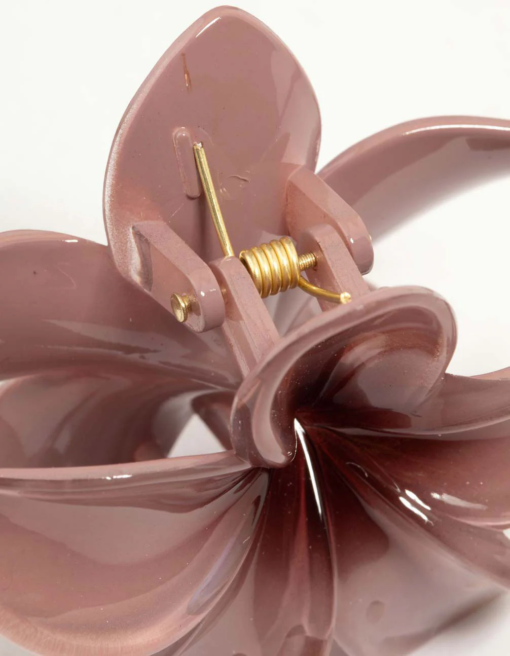 Dusty Pink Frangipani Hair Claw Clip - Image 2