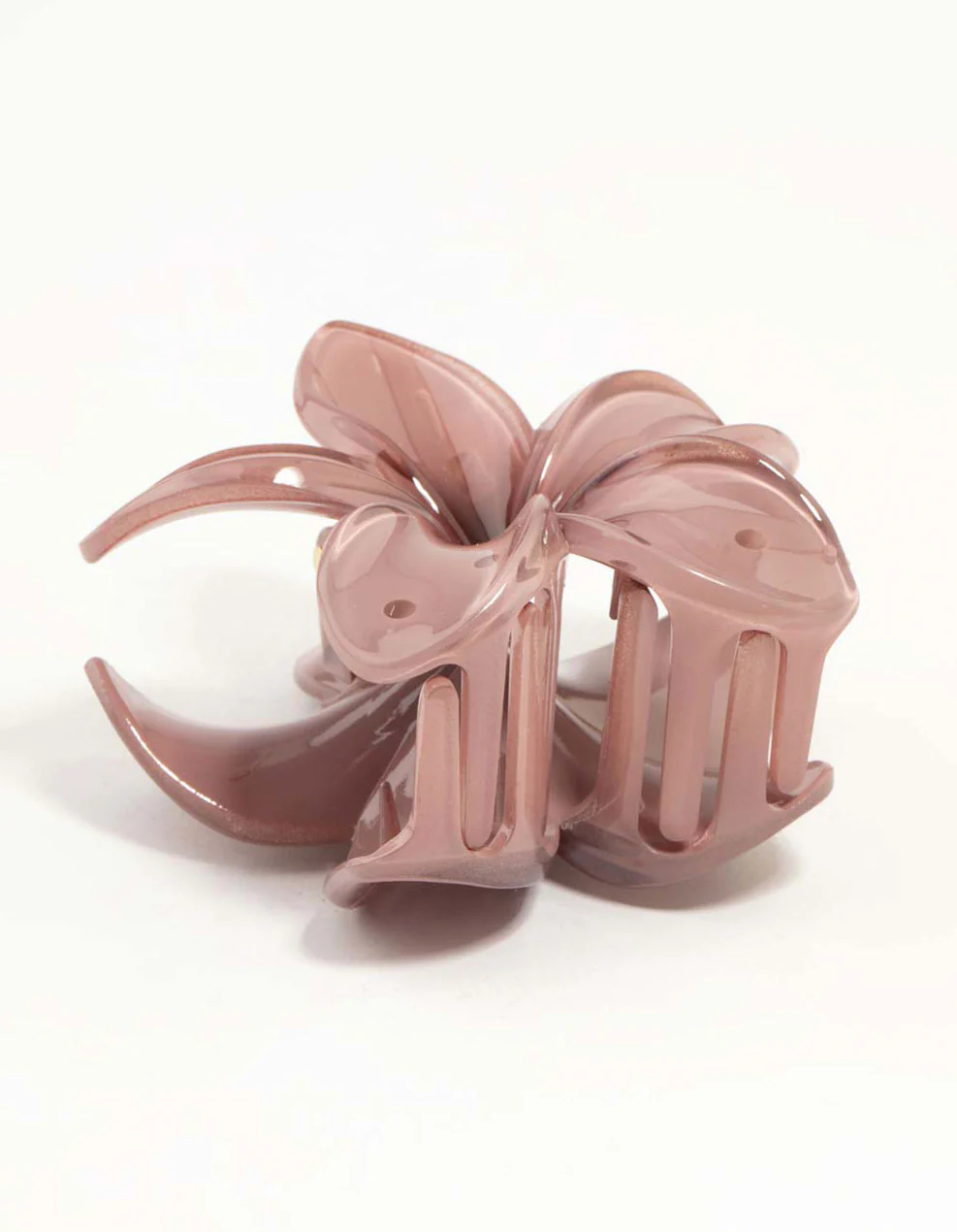 Dusty Pink Frangipani Hair Claw Clip - Image 3