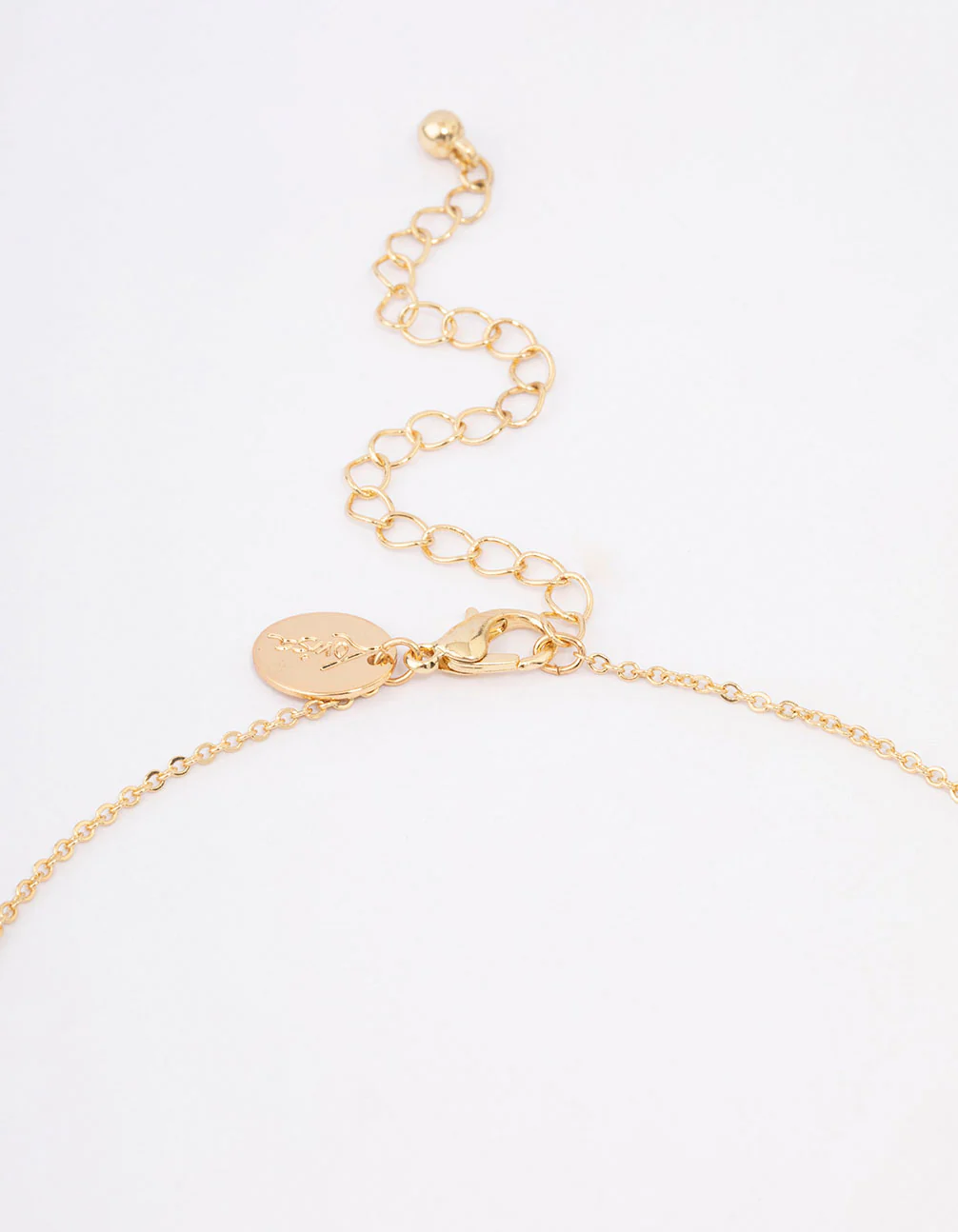 Gold Plated Cubic Zirconia Baguette Cross Short Necklace - Image 3