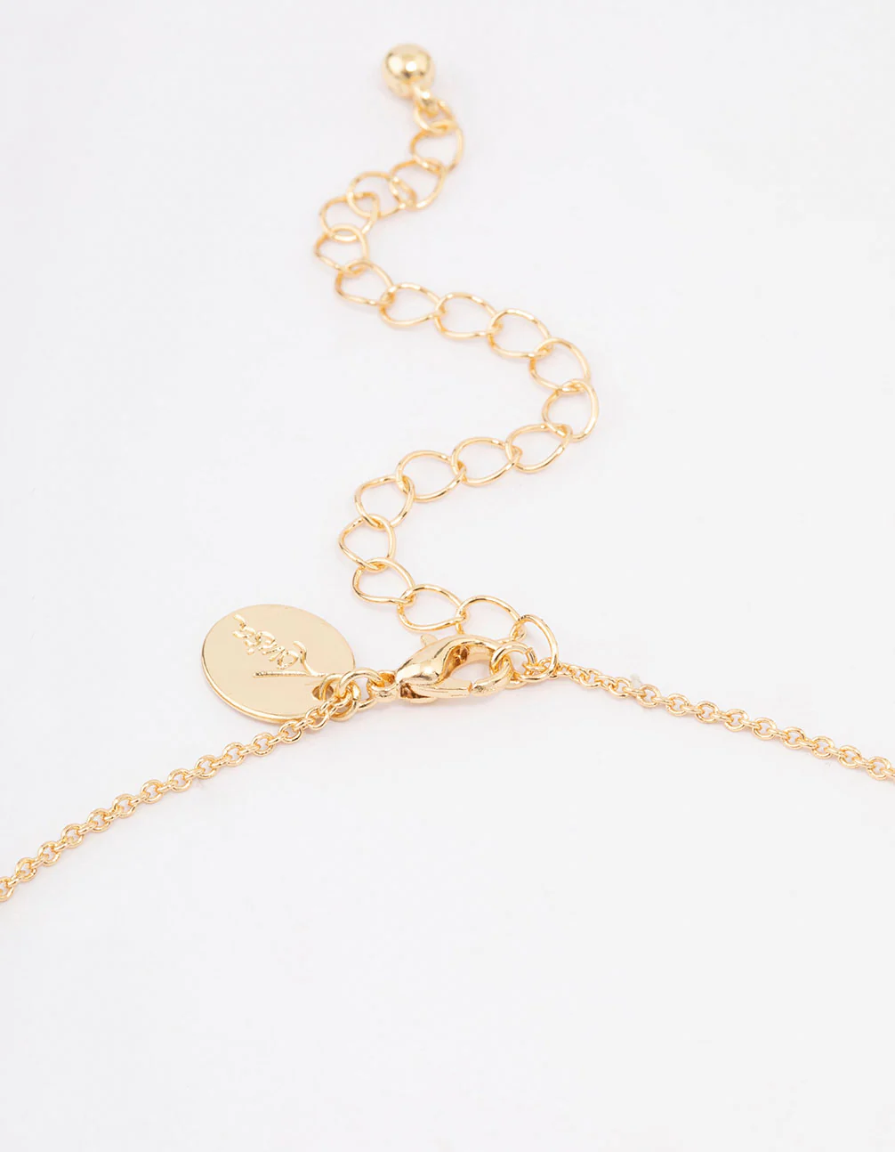 Gold Plated Diamante Cross Fine Pendant Necklace - Image 3