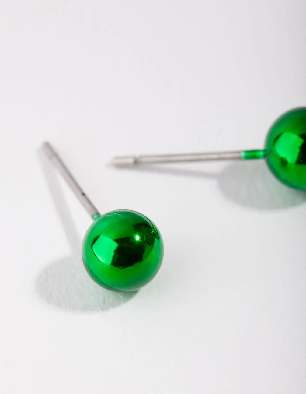 Green Festive Ball Stud Earrings - Image 3