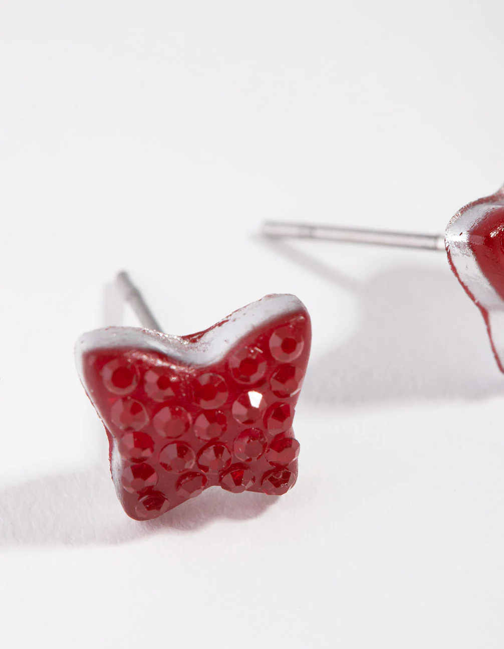 Acrylic Mini Butterfly Stud Earrings - Image 2