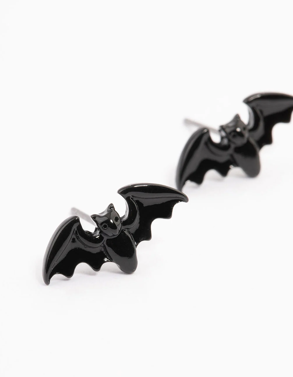 Acrylic Small Bat Stud Earrings - Image 2