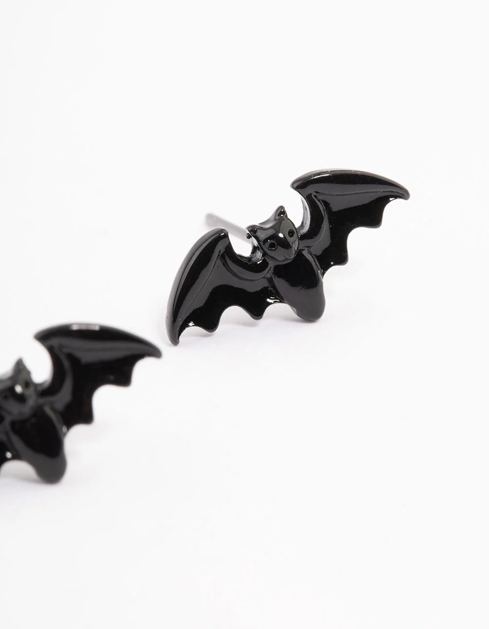 Acrylic Small Bat Stud Earrings - Image 3
