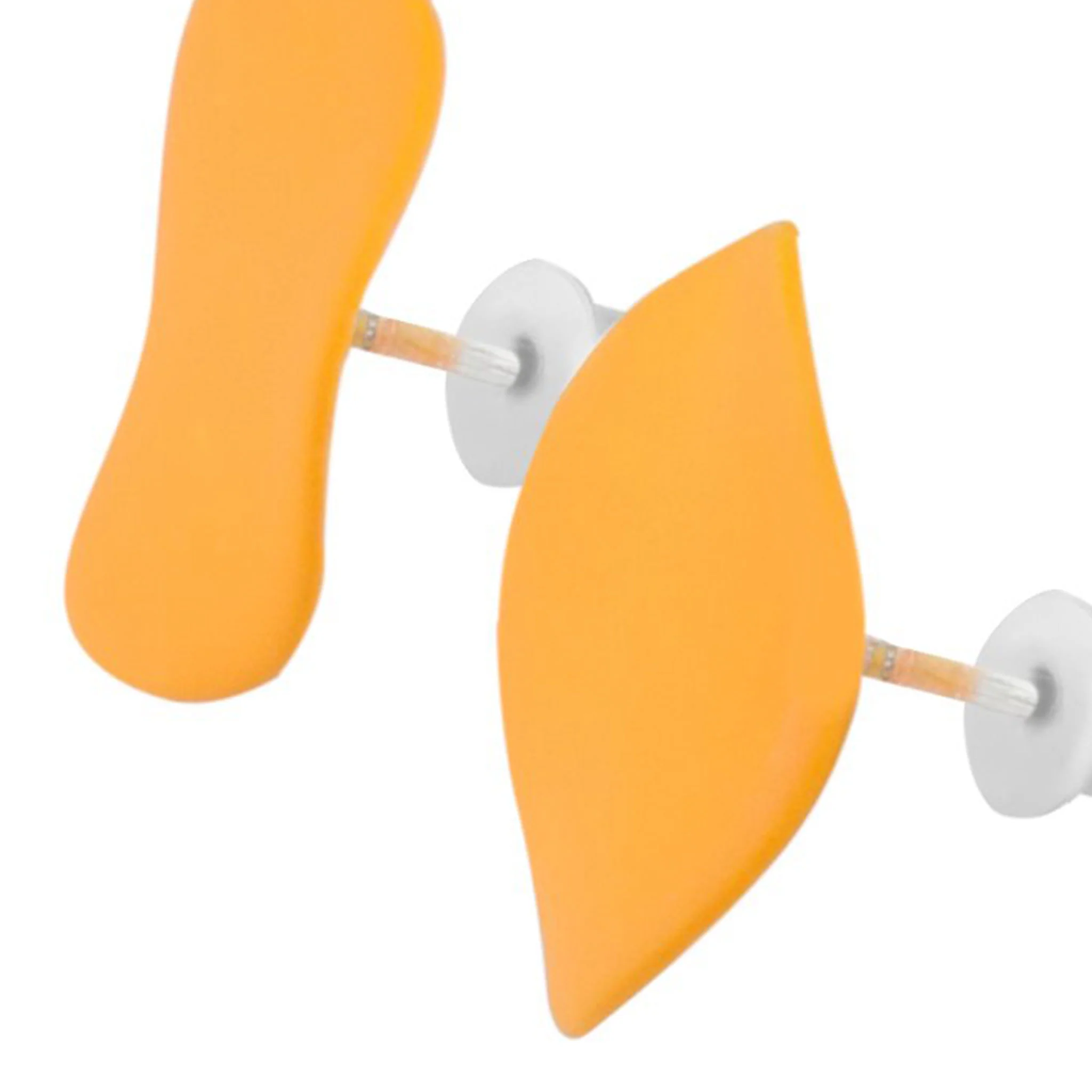 Yellow Coated Metal Hammered Disc Stud - Image 2