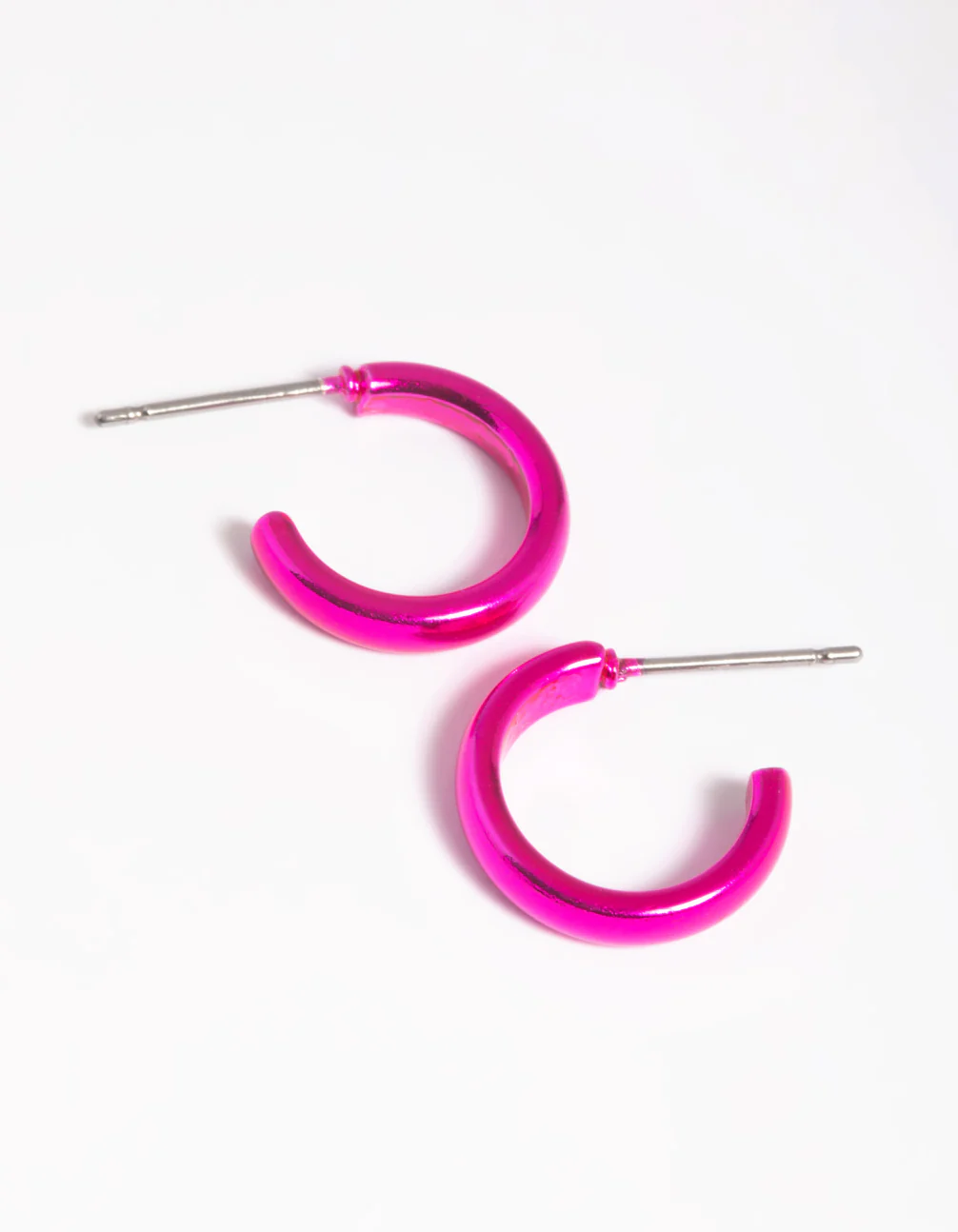 Matte Metallic Huggie Hoop Earrings