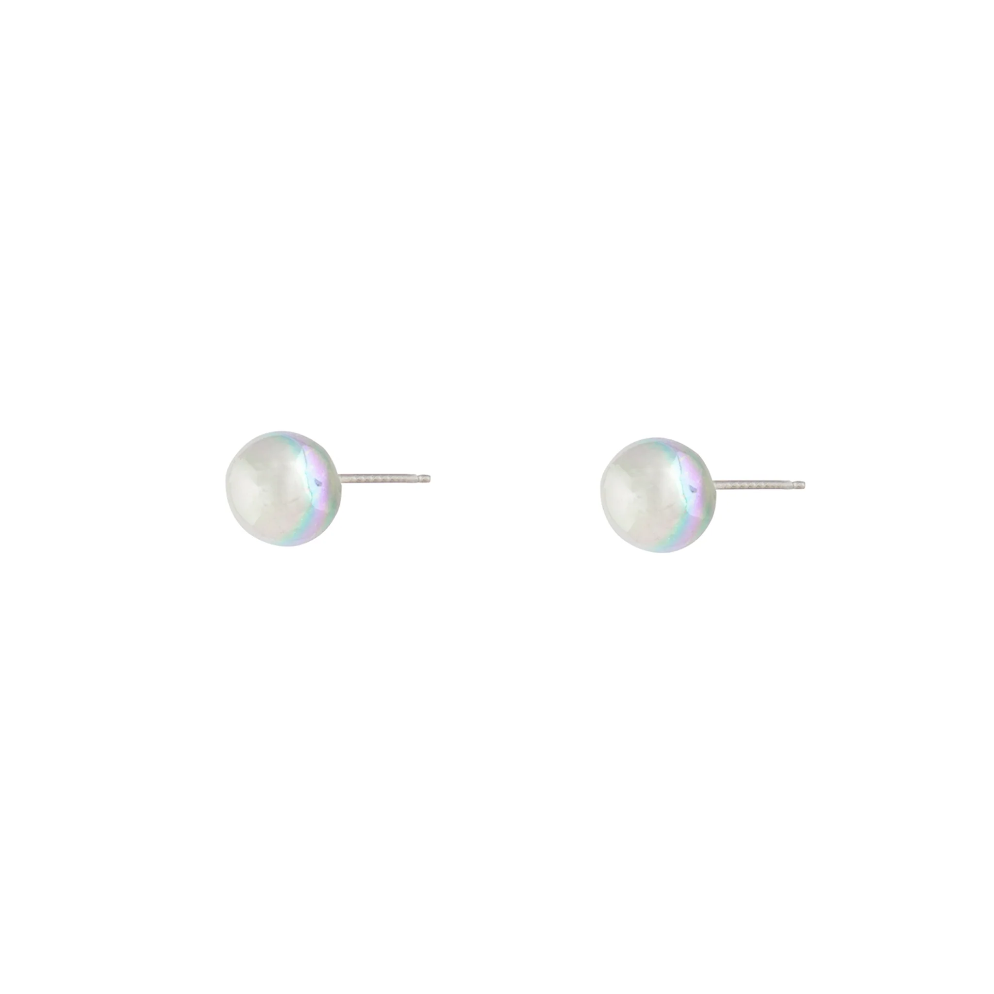 Classic Silver Mermaid Stud Earrings - Image 2