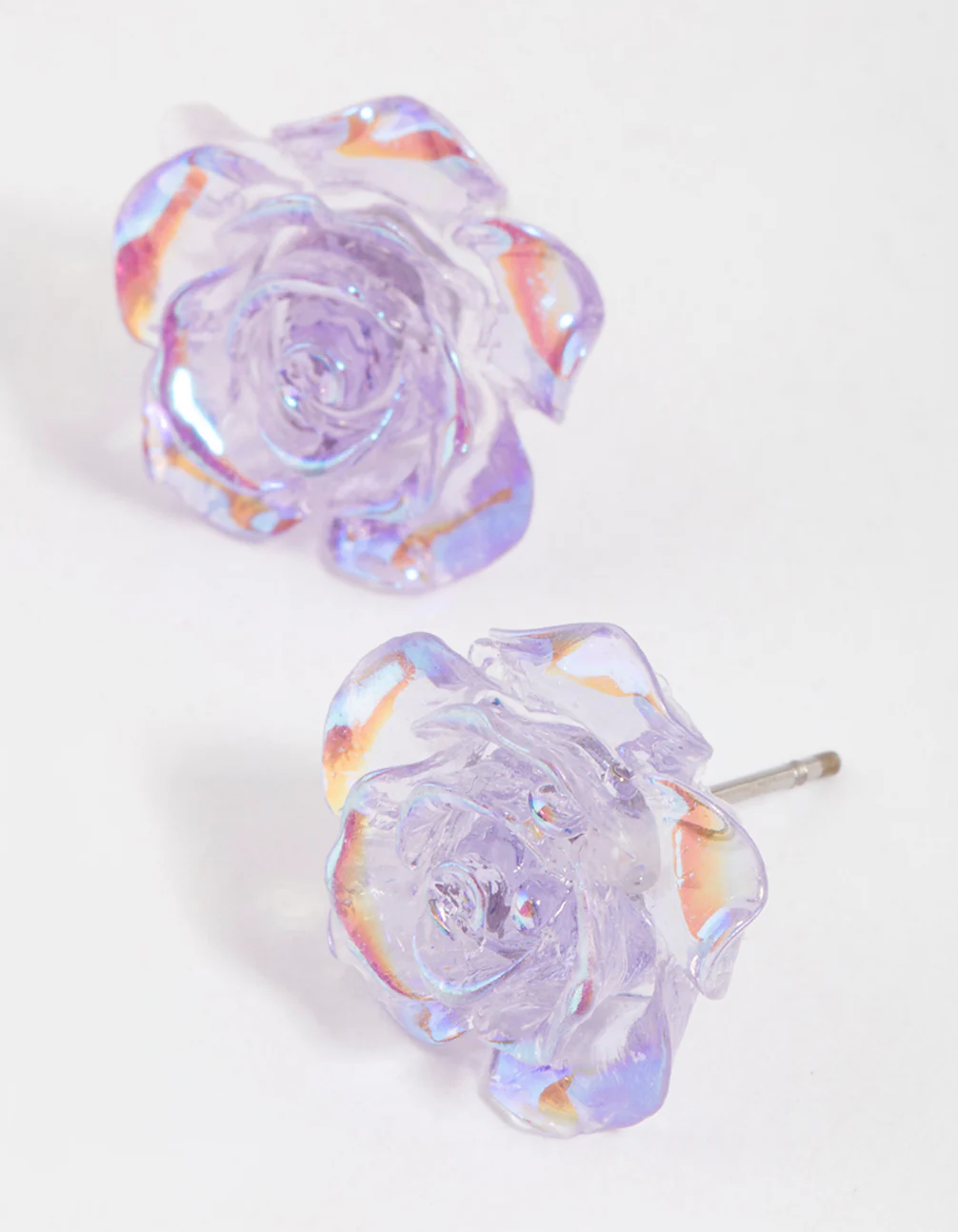 Lilac Rose Bloom Stud Earirngs - Image 2