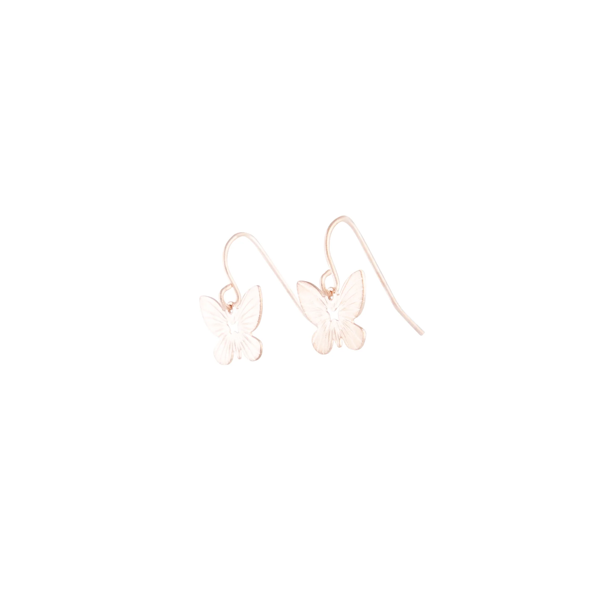 Rose Gold Butterfly Stud Earrings - Image 2