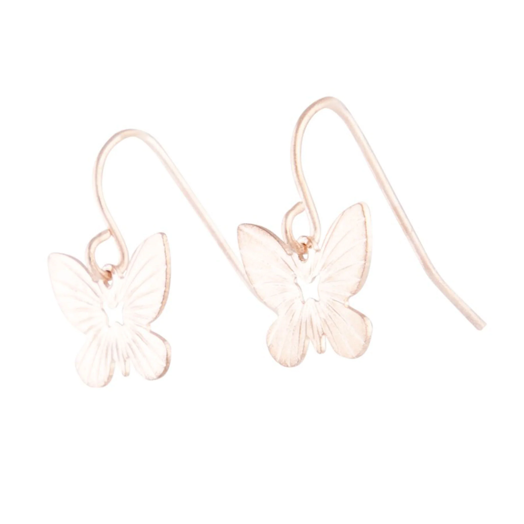 Rose Gold Butterfly Stud Earrings - Image 3