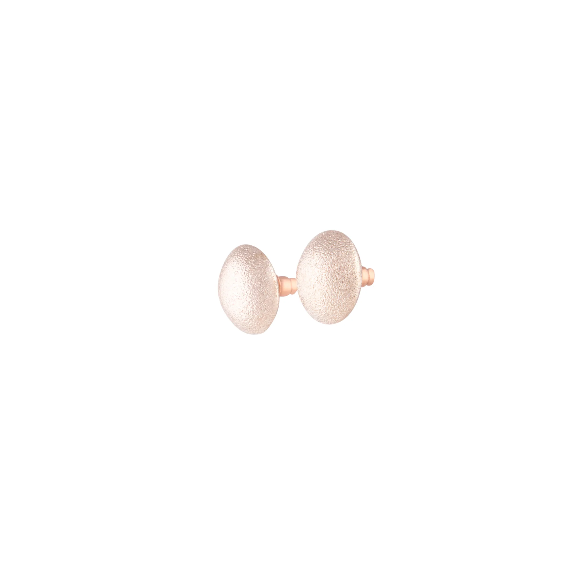 Rose Gold Sparkle Button Stud Earrings - Image 2