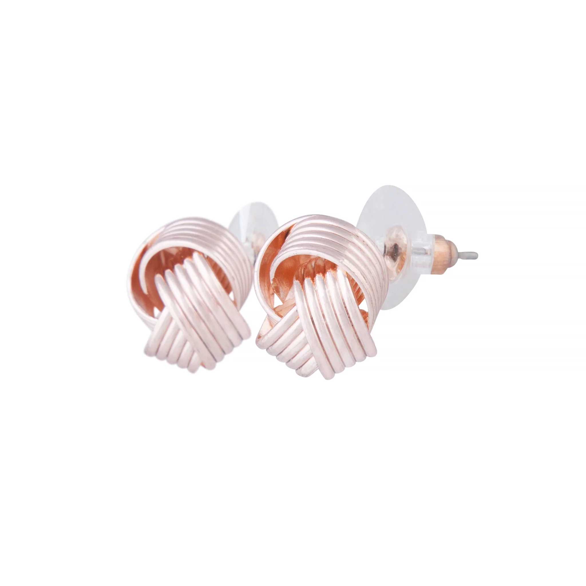 Rose Gold Small Twisted Knot Stud - Image 2