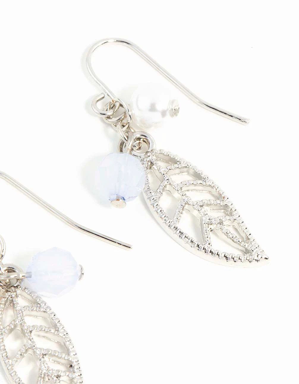Silver Leaf Drop Earrings - Image 10