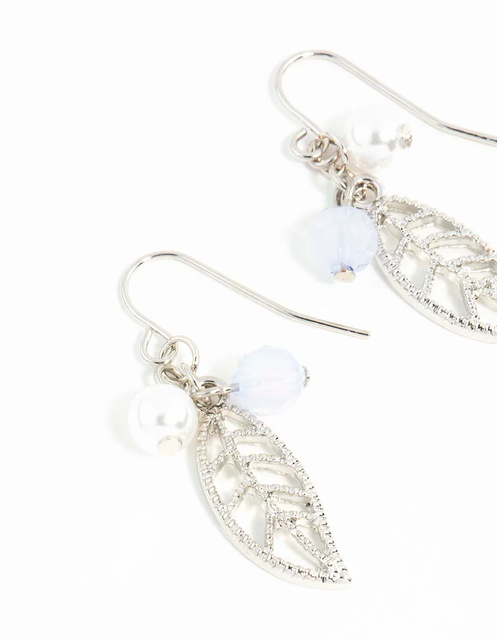 Silver Leaf Drop Earrings - Image 11