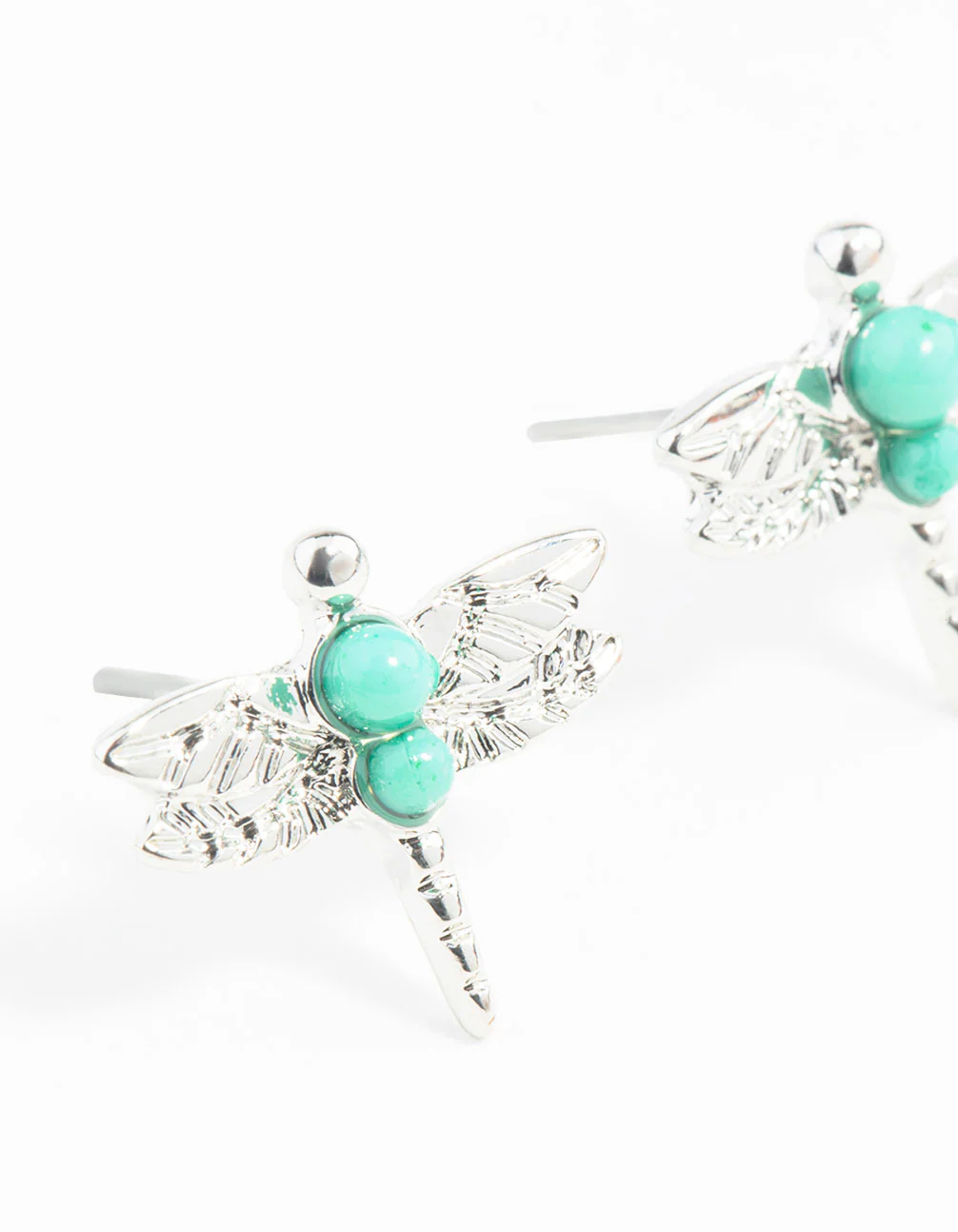 Silver Bohemian Dragonfly Earrings - Image 3