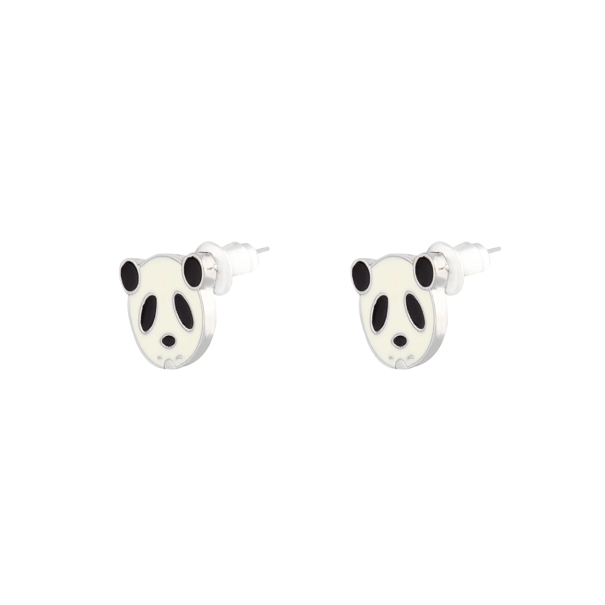 Mini Panda Face Stud Earrings - Image 2