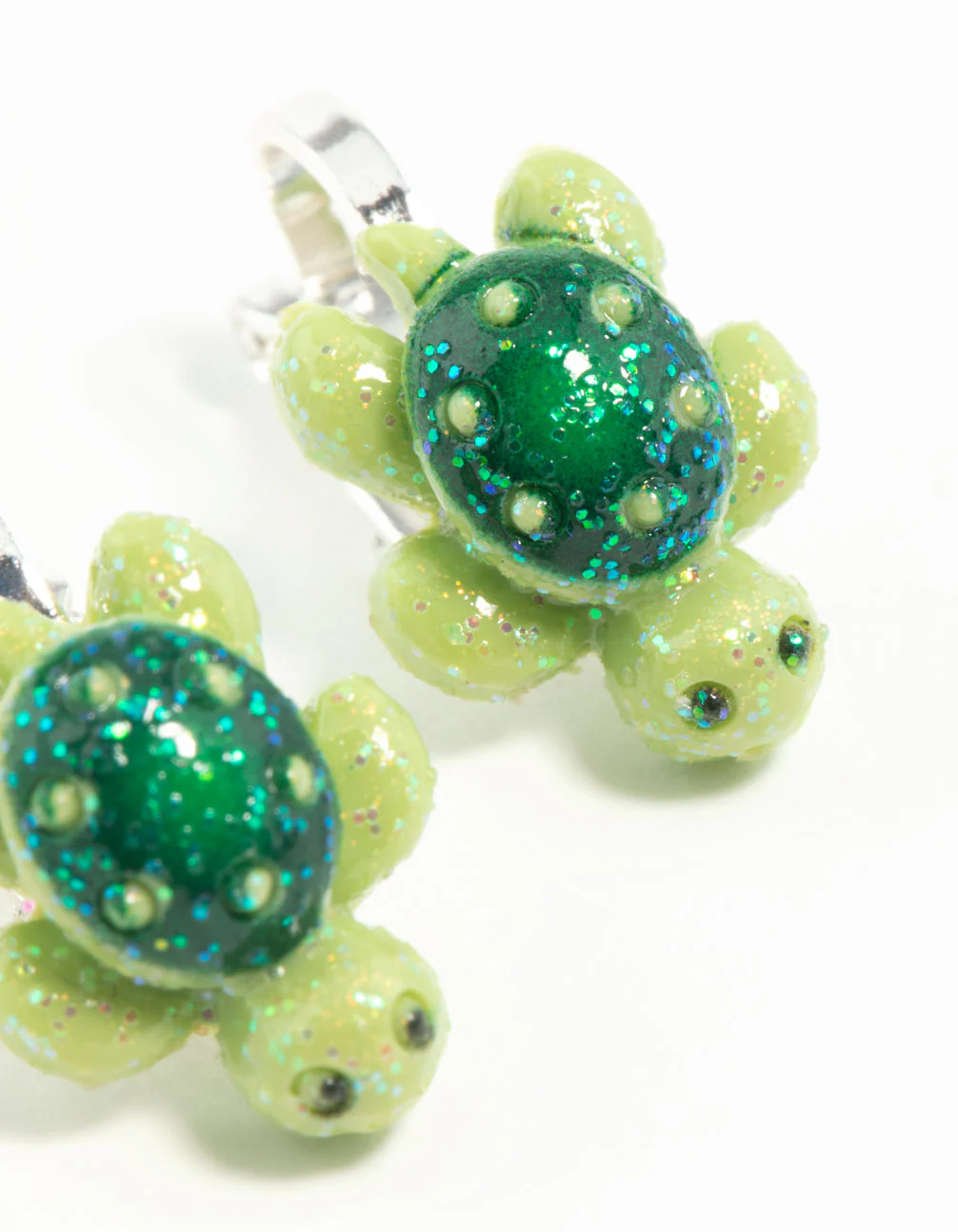 Silver Turtle Clip On Earrings - Image 3