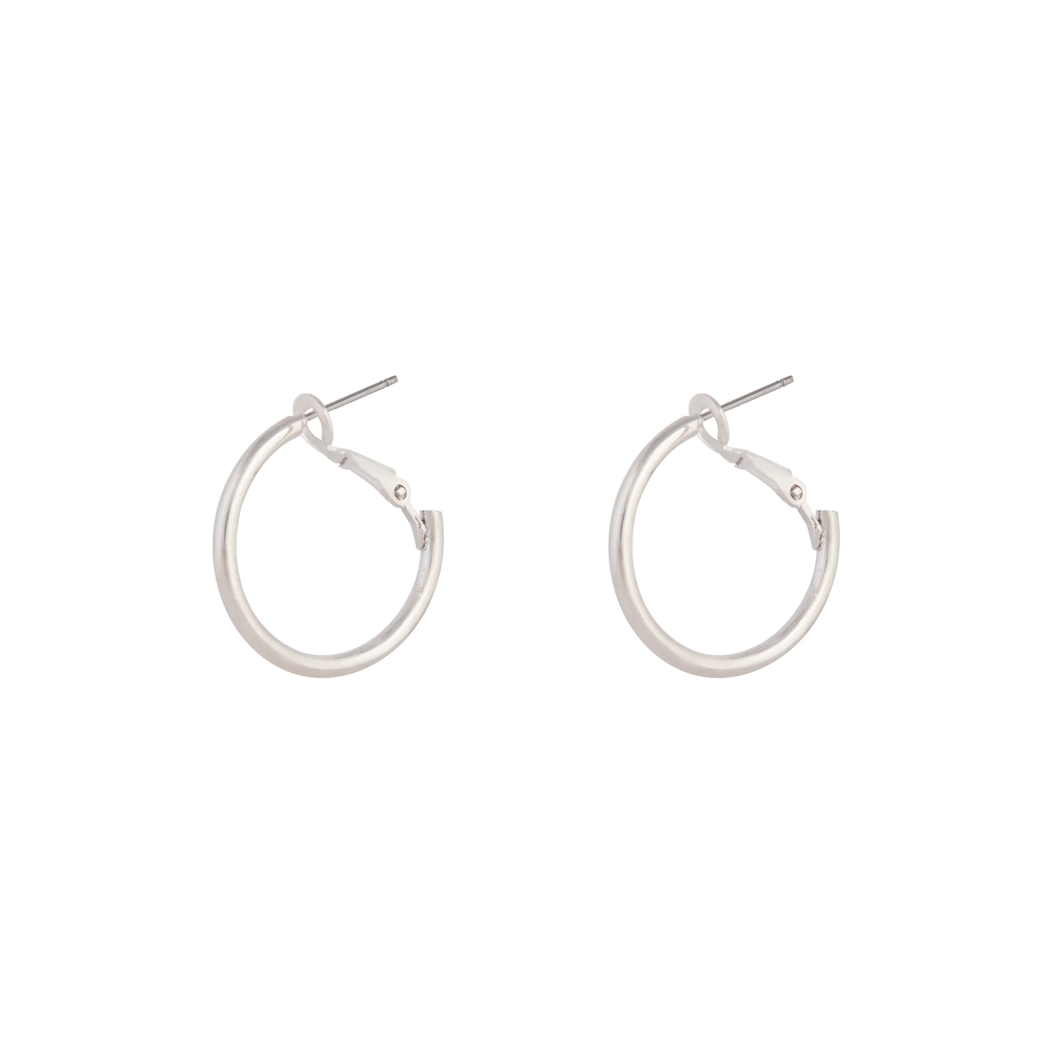 Silver Hoop Earrings 20mm - Image 2