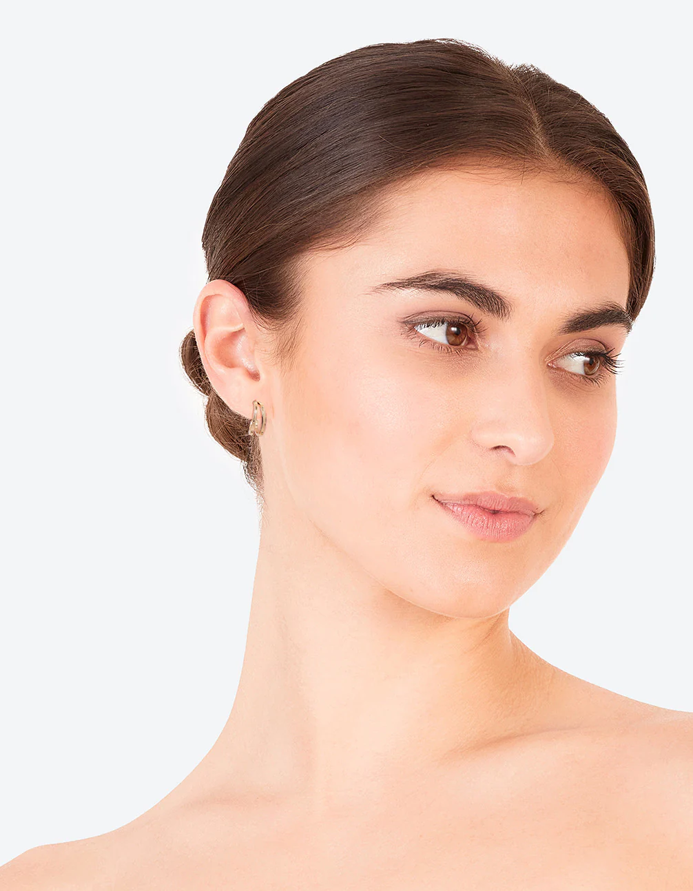 Gold Double Hoop Earrings - Image 6