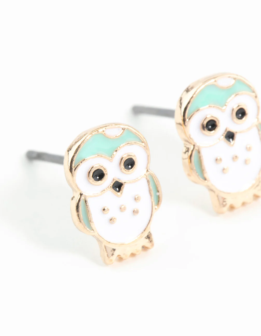 Mini Owl Stud Earrings - Image 3
