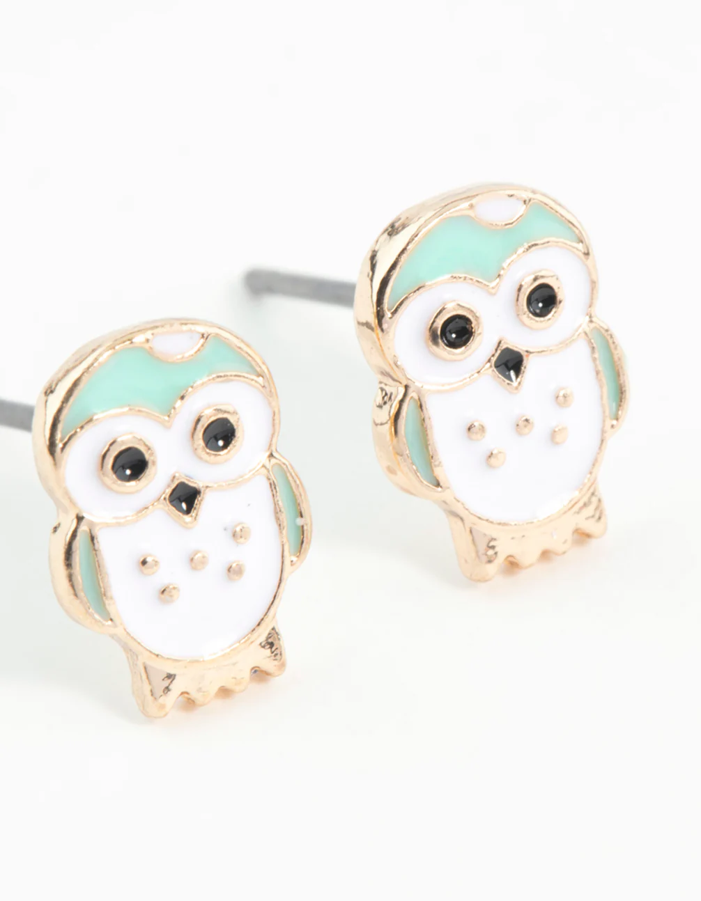 Mini Owl Stud Earrings - Image 4