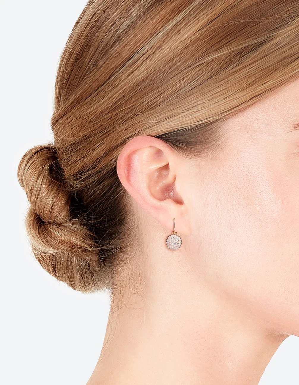 Gold Mini Sparkle Ball Drop Earrings - Image 2