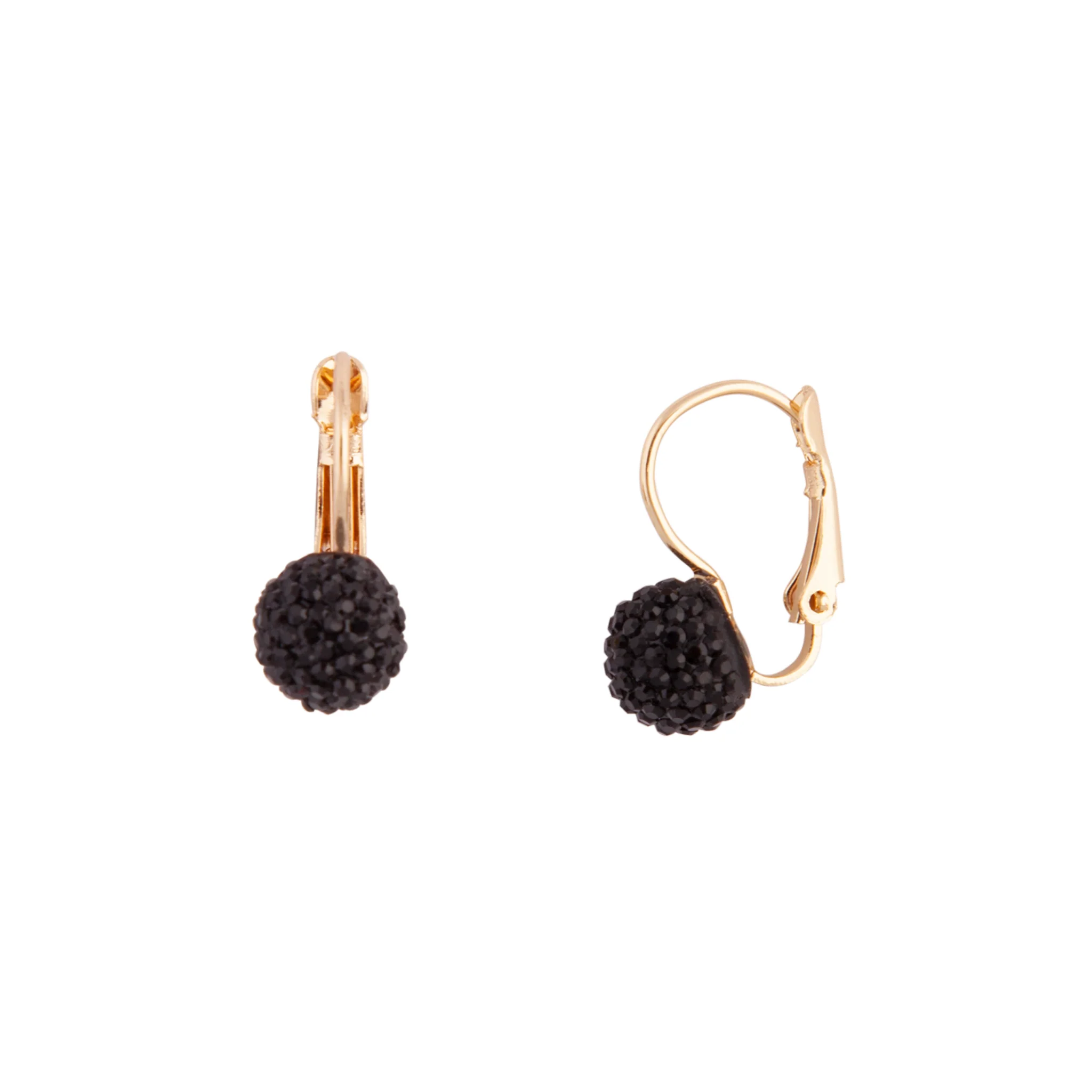 Gold Sparkle Ball Clip On Earrings - Image 2