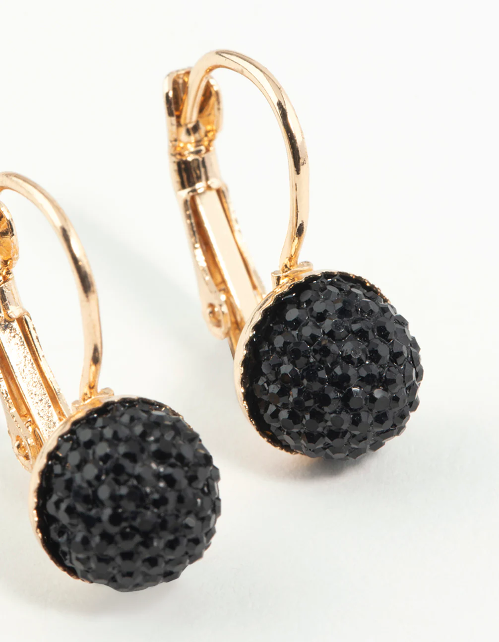 Gold Sparkle Ball Clip On Earrings - Image 4