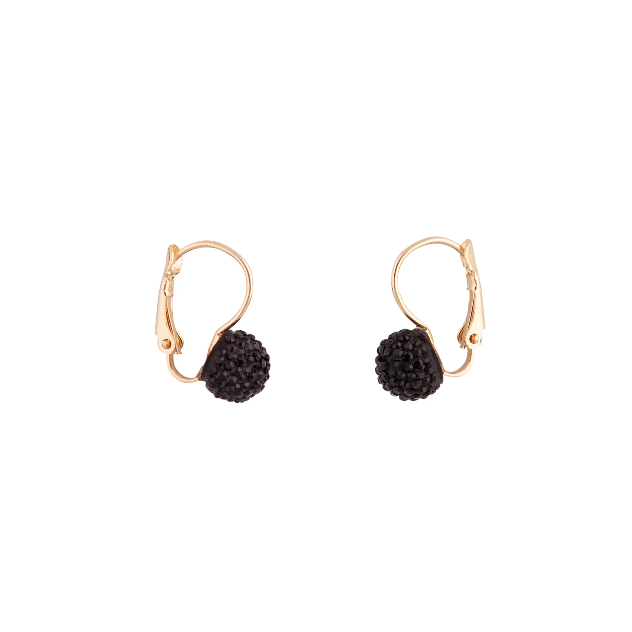 Gold Sparkle Ball Clip On Earrings - Image 5