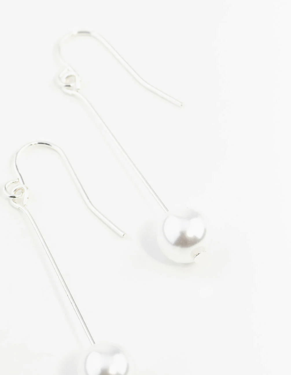 Fine Silver Pin & Pearl Drop Earrings - Image 5