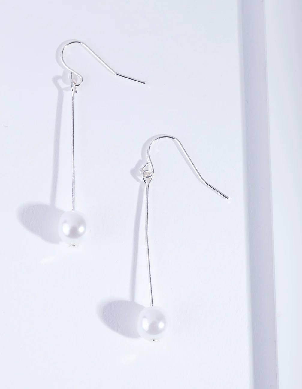 Fine Silver Pin & Pearl Drop Earrings - Image 6