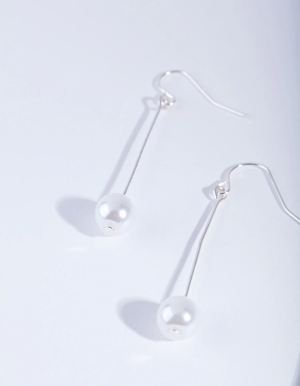 Fine Silver Pin & Pearl Drop Earrings - Image 7
