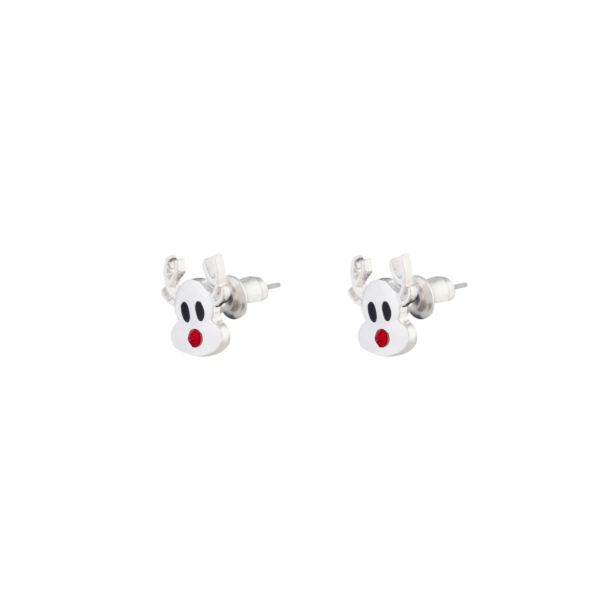 Silver Rudolph Stud Earrings - Image 2